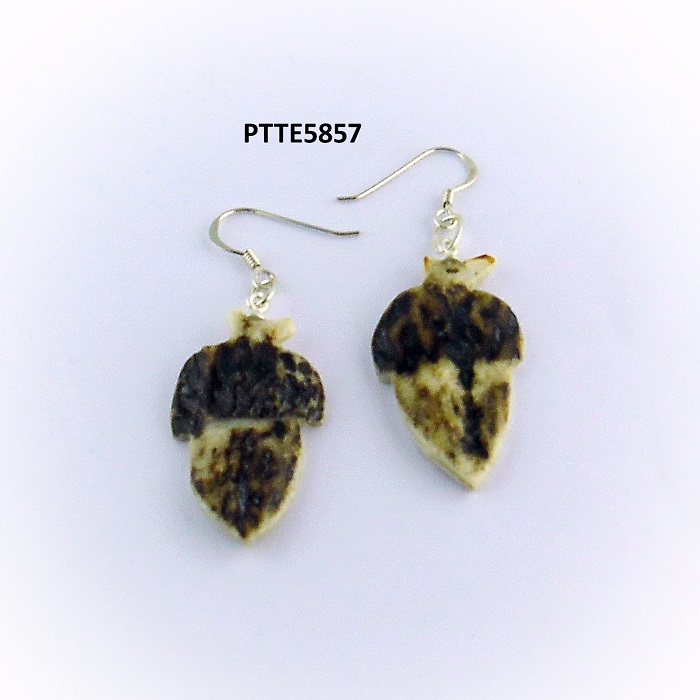 Pendientes bellota, Asta de Ciervo, gamo y corzo, International Antler Trading SL