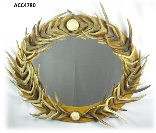 Espejo o portafotos de horquillas, Asta de Ciervo, gamo y corzo, International Antler Trading SL