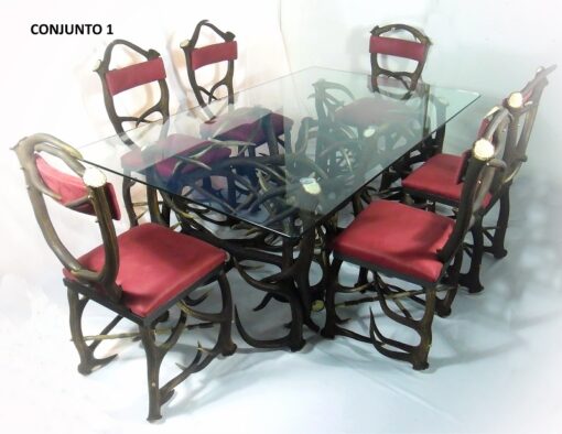 comedor de astas 6 sillas, Asta de Ciervo, gamo y corzo, International Antler Trading SL