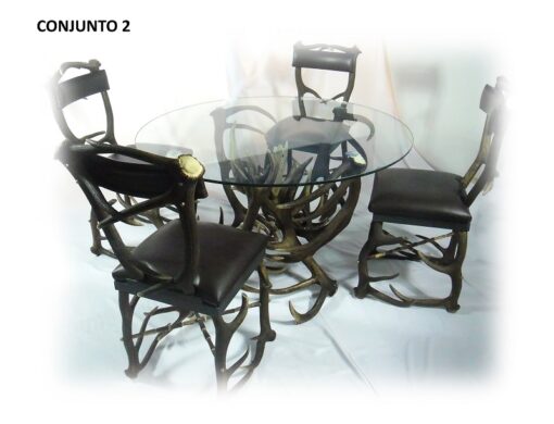 Sillas y mesa de astas, Asta de Ciervo, gamo y corzo, International Antler Trading SL