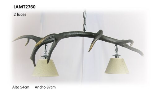 Lámpara 3 astas, Asta de Ciervo, gamo y corzo, International Antler Trading SL
