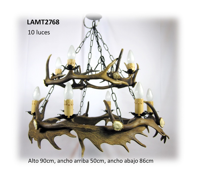 Lámpara del torero aros de gamo y de ciervo, Asta de Ciervo, gamo y corzo, International Antler Trading SL
