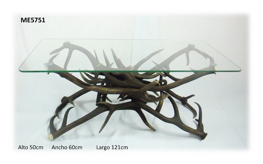 Mesa rectangular, Asta de Ciervo, gamo y corzo, International Antler Trading SL