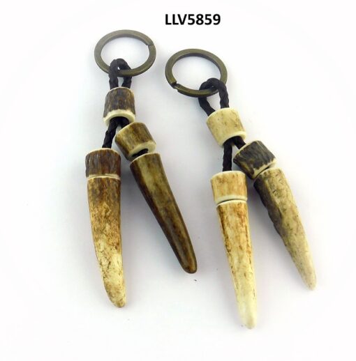 Llavero de punta doble, Asta de Ciervo, gamo y corzo, International Antler Trading SL